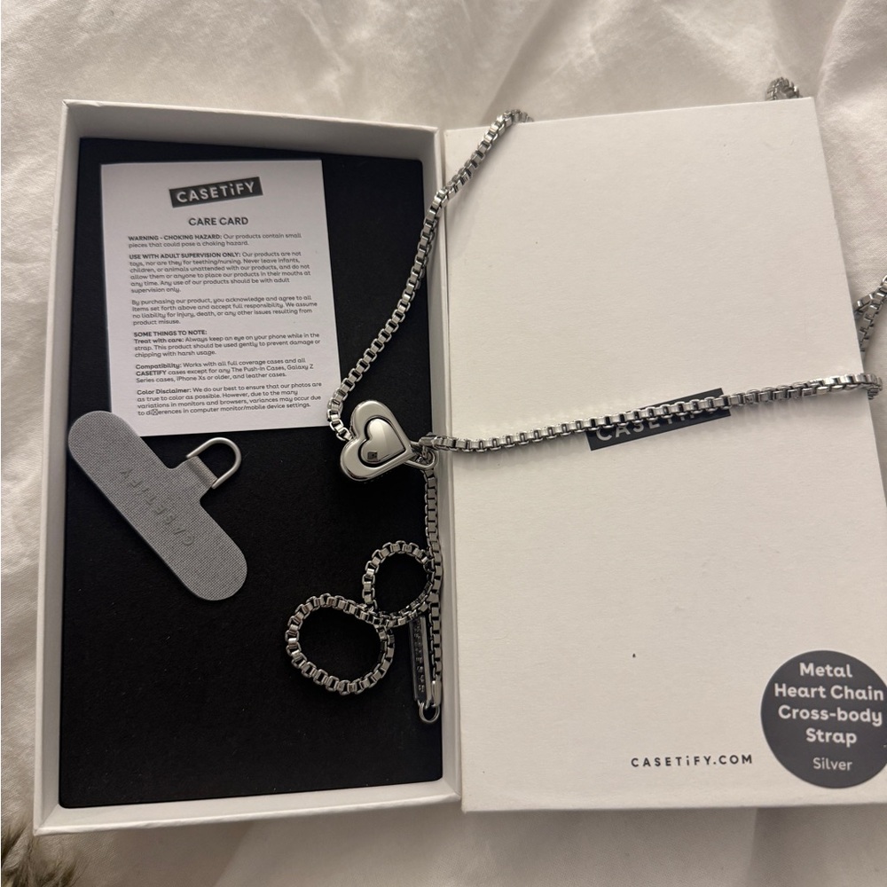 Casetify Silver Heart Chain Accessory